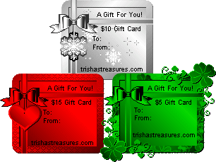Gift Cards For Any Amount/Occasion